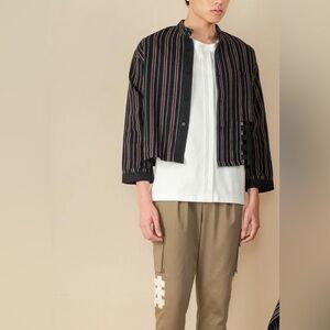 Striped Black Jacket for Men